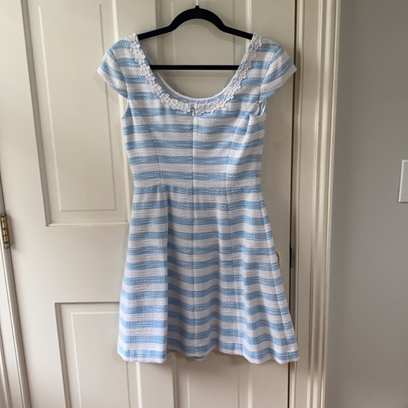 Adorable Light Blue and White Striped Lilly Dress - Picture 2 of 5